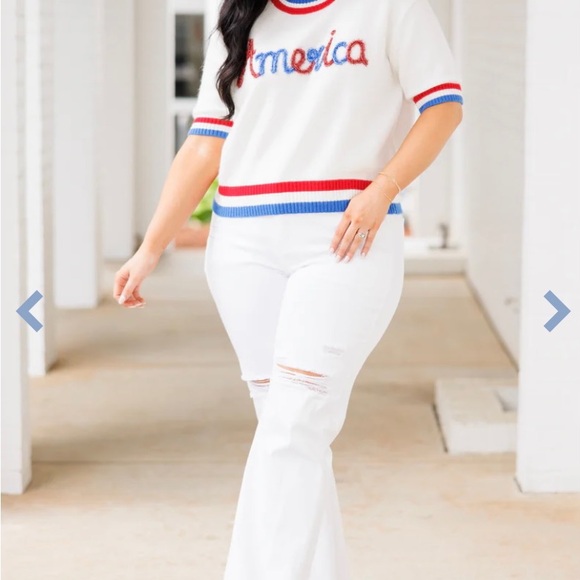 I Pledge Allegiance Sweater Crop Top, Chic Soul, 2XL - Picture 2 of 10